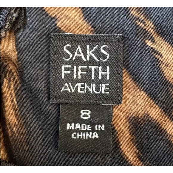 Saks Fifth Avenue Ikat Animal Print Straight Pencil Skirt Womens Size 8 (1610) - Picture 3 of 5